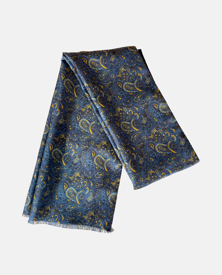 Navy Paisley