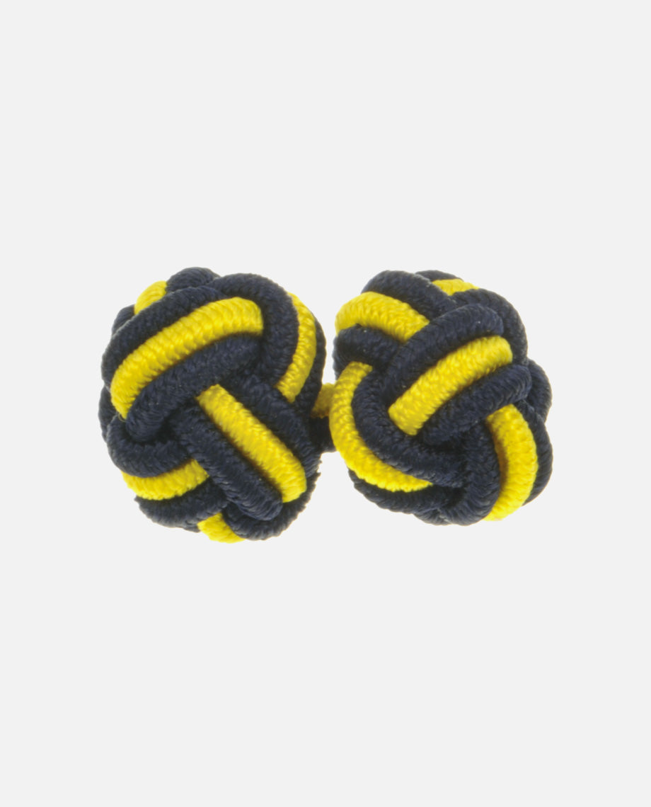 Navy and Yellow Silk Knots