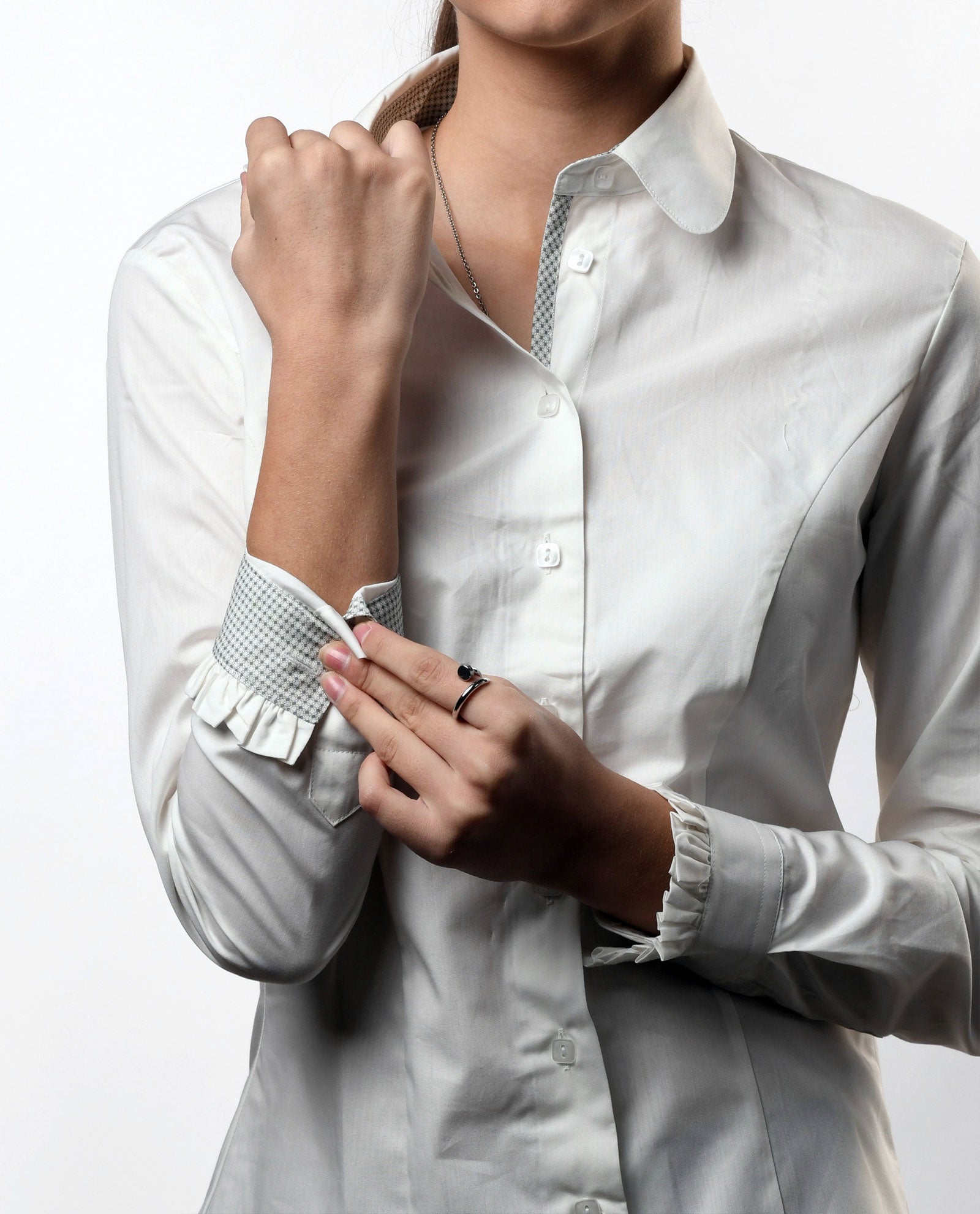 Off White Fitted Shirt