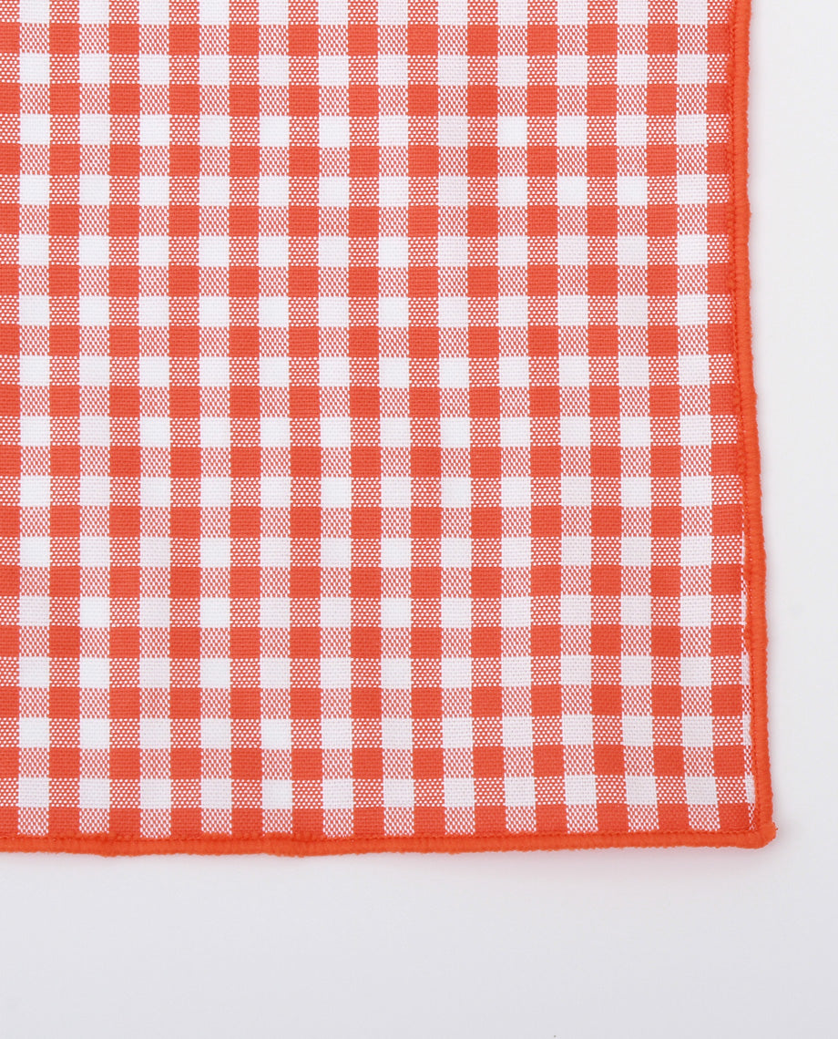Orange Plaid Handkerchief