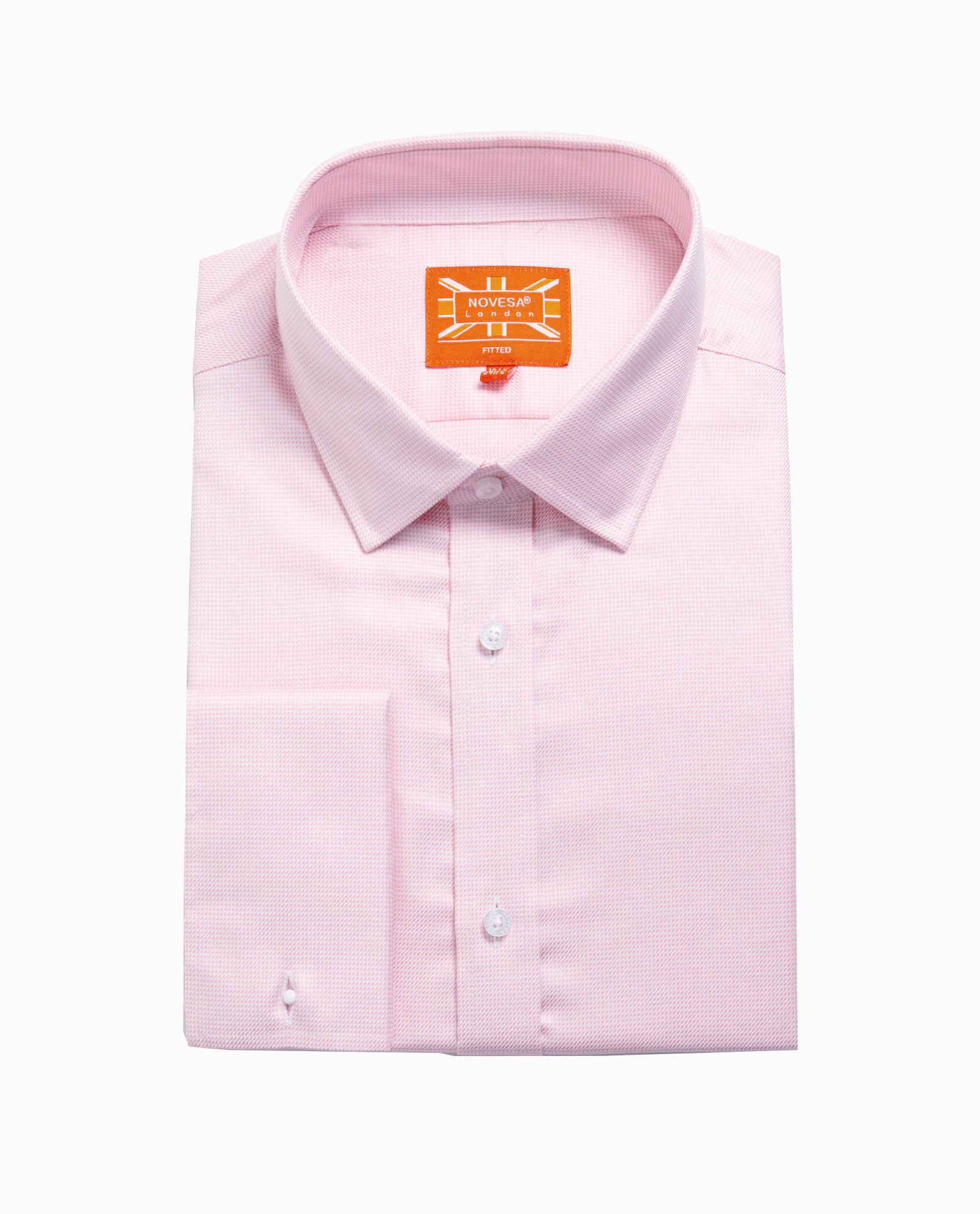 Pink Jacquard Mens Dress Shirt