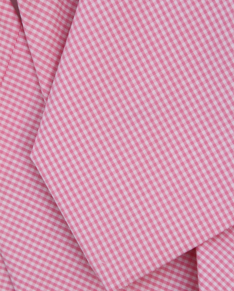 Pink Micro Plaid Cotton Tie