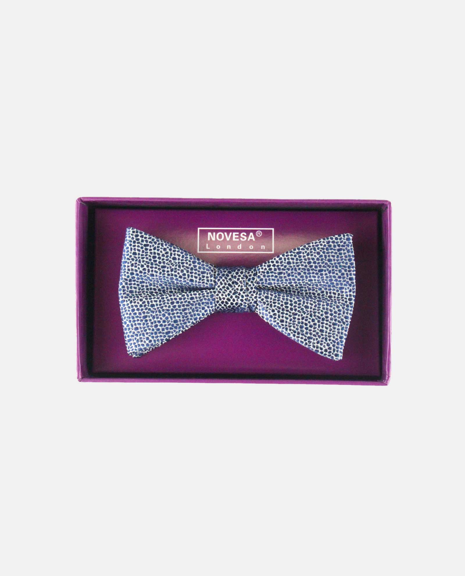 Navy Sheen Mosaic Bow Tie