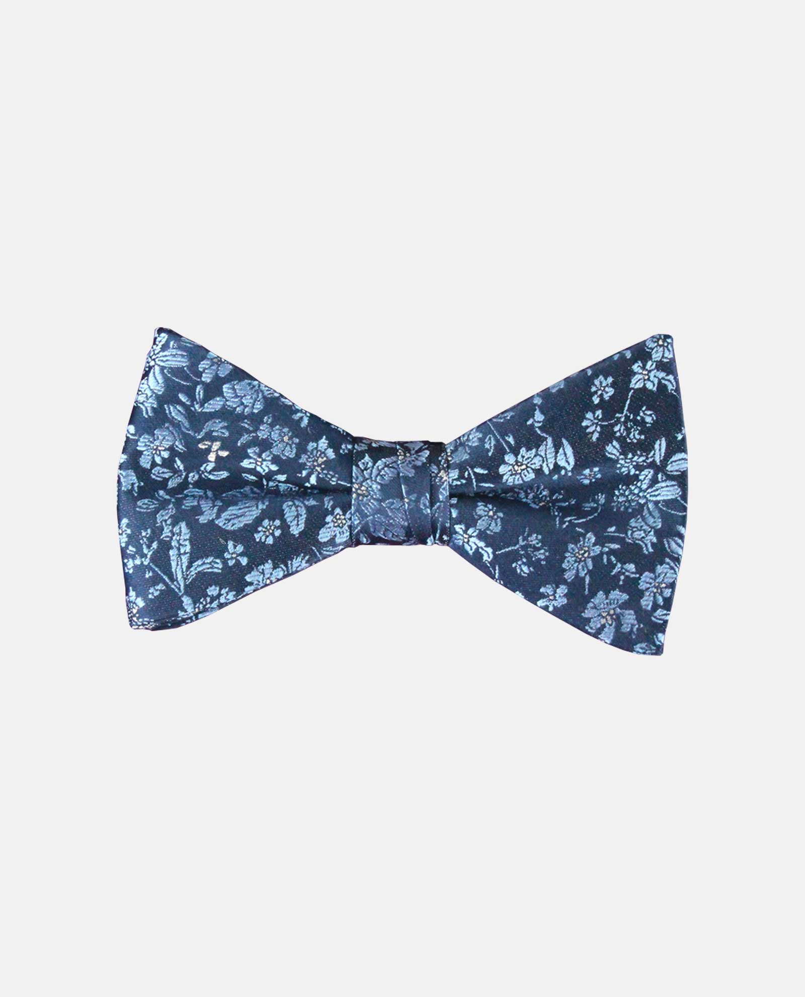 Navy with Baby Blue and White Floral Pattern