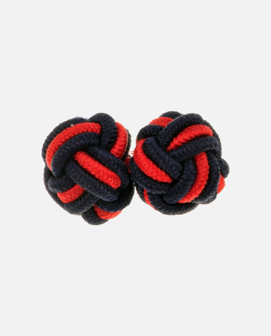 Red and Navy Silk Knots