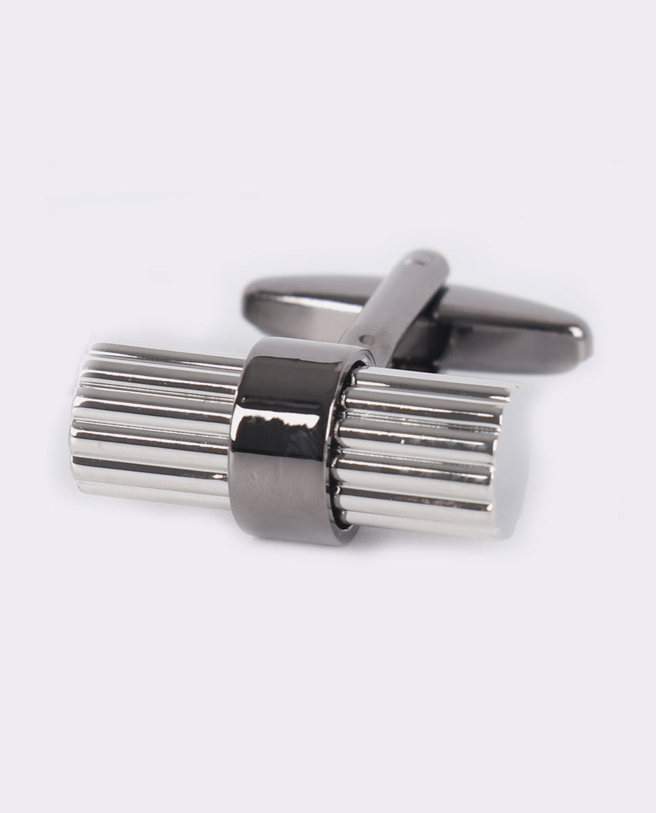 Silver Cylinder Cufflinks