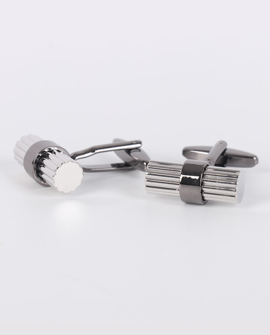 Silver Cylinder Cufflinks