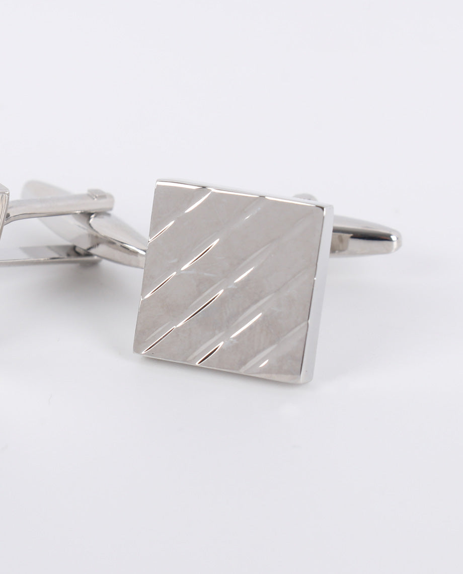 Silver Twill Cufflinks
