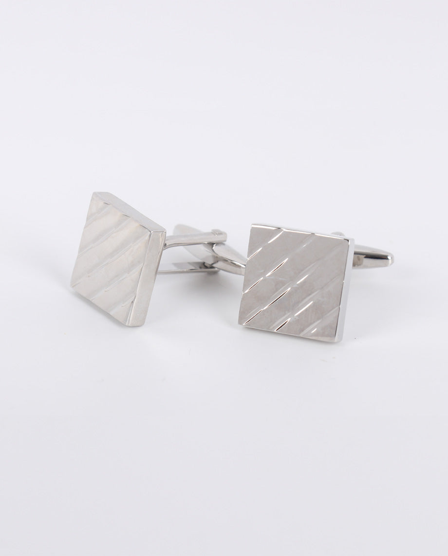 Silver Twill Cufflinks