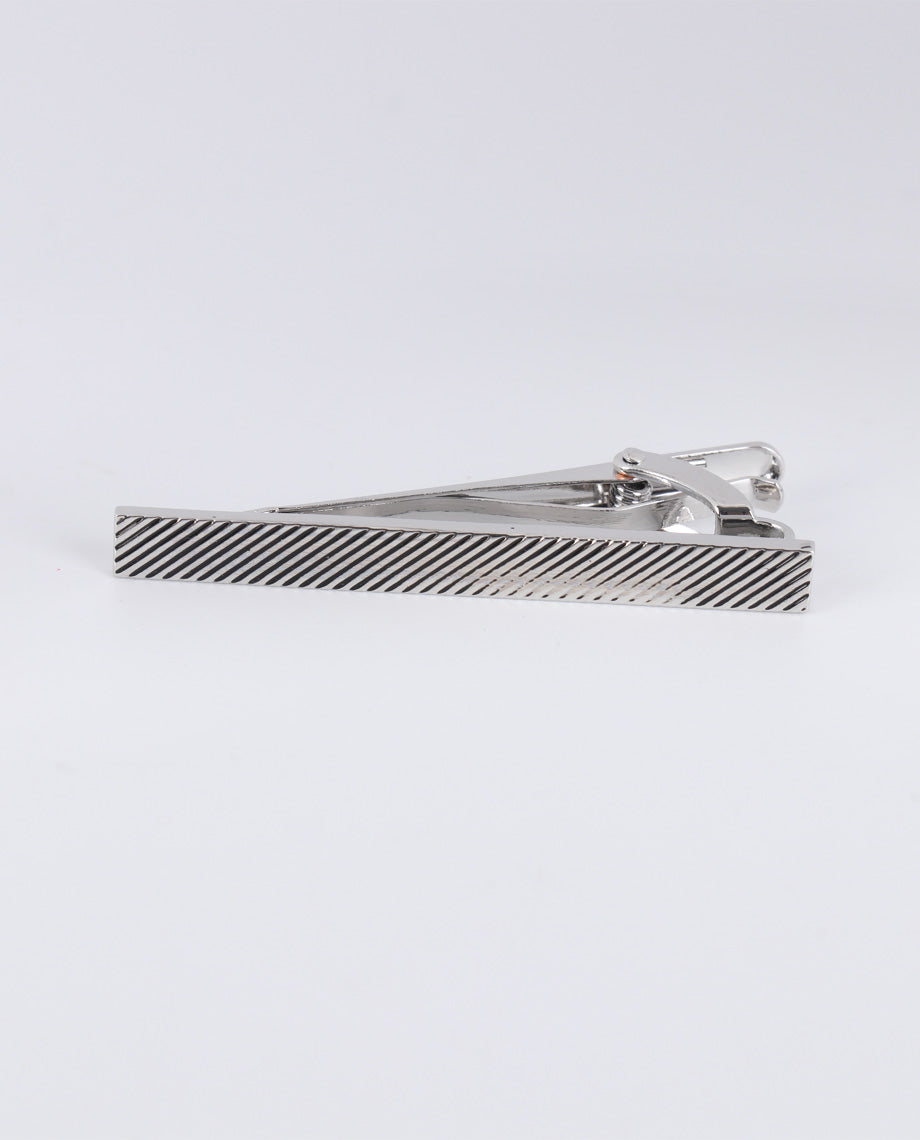 Silver Twill Tie Clip