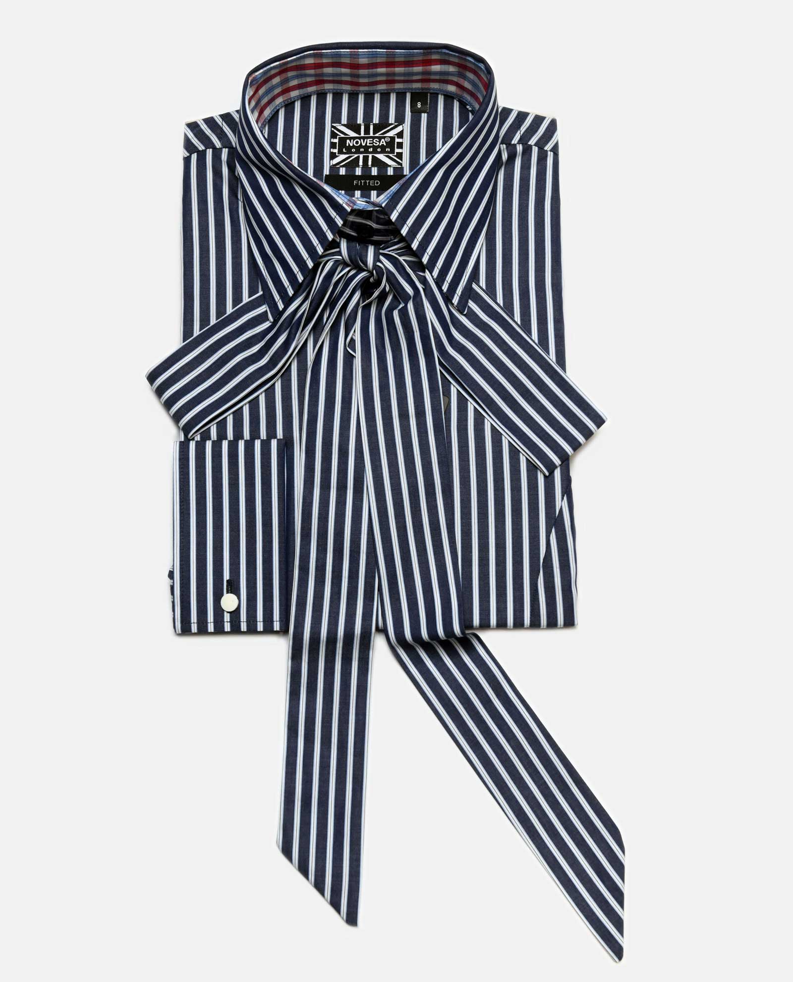 White Stripe Navy Shirt