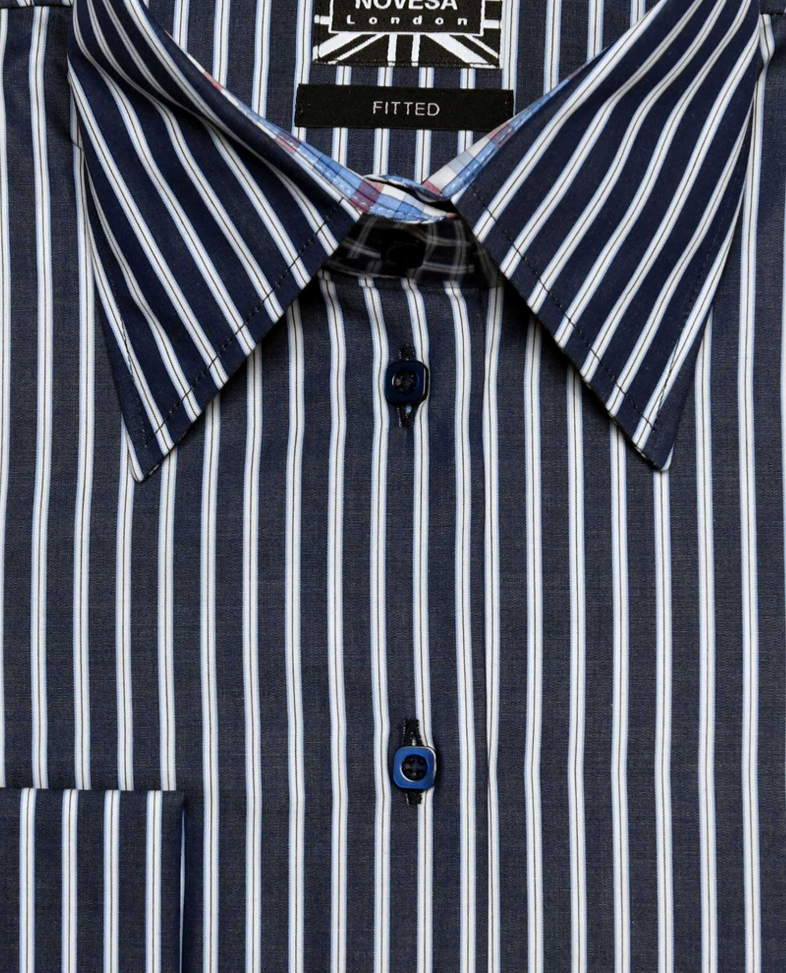 White Stripe Navy Shirt