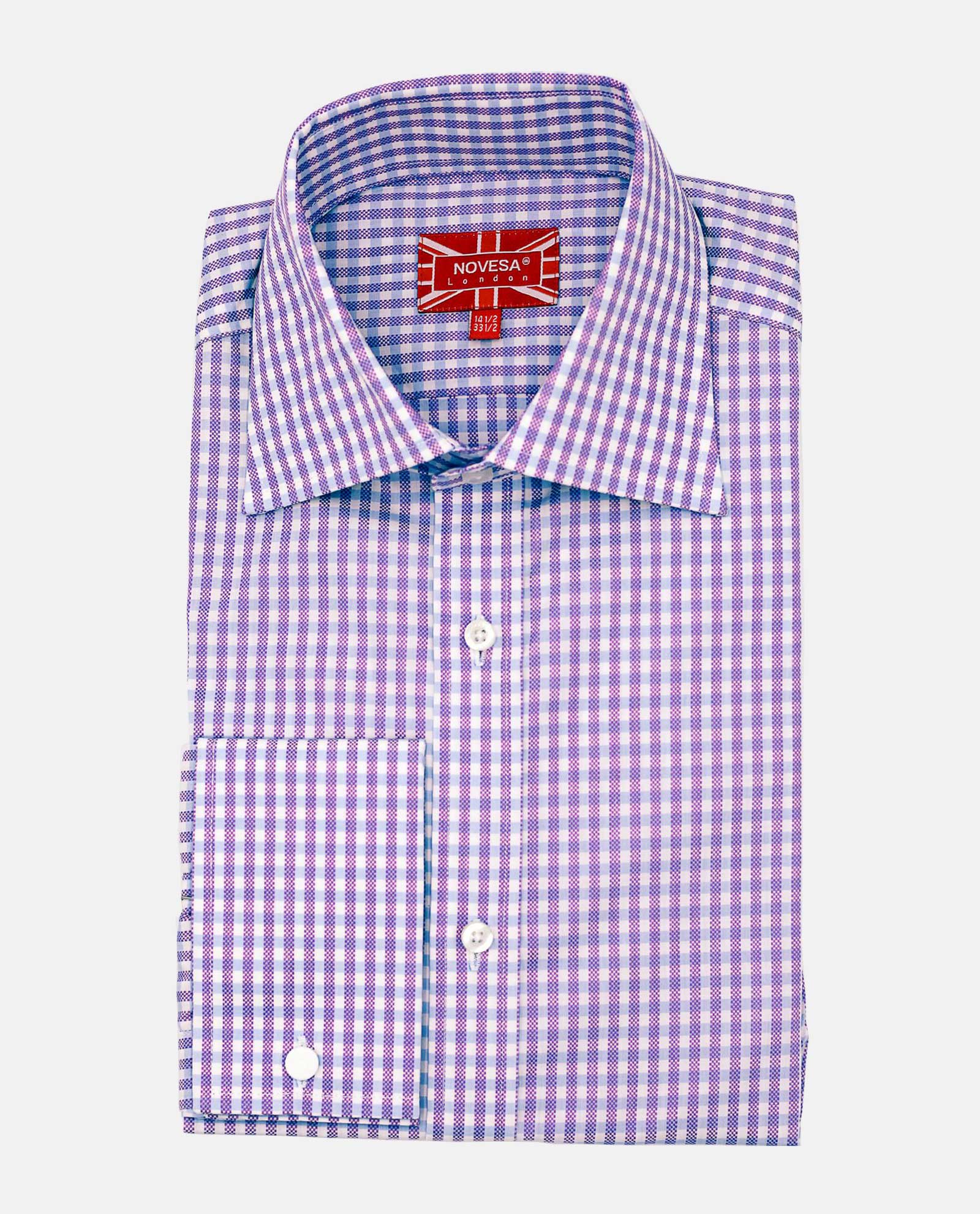 Lavender Houndstooth Check Shirt