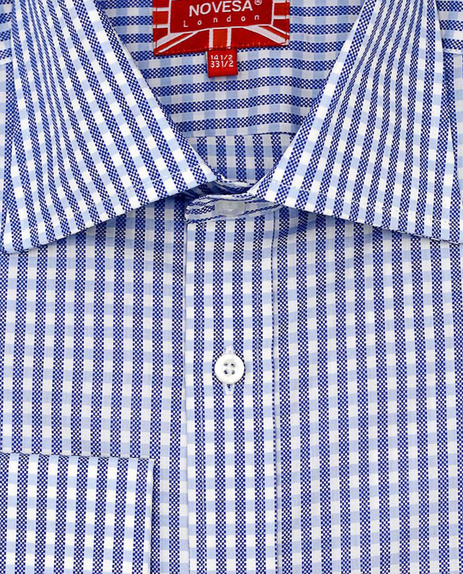 Blue Houndstooth Stripe Shirt