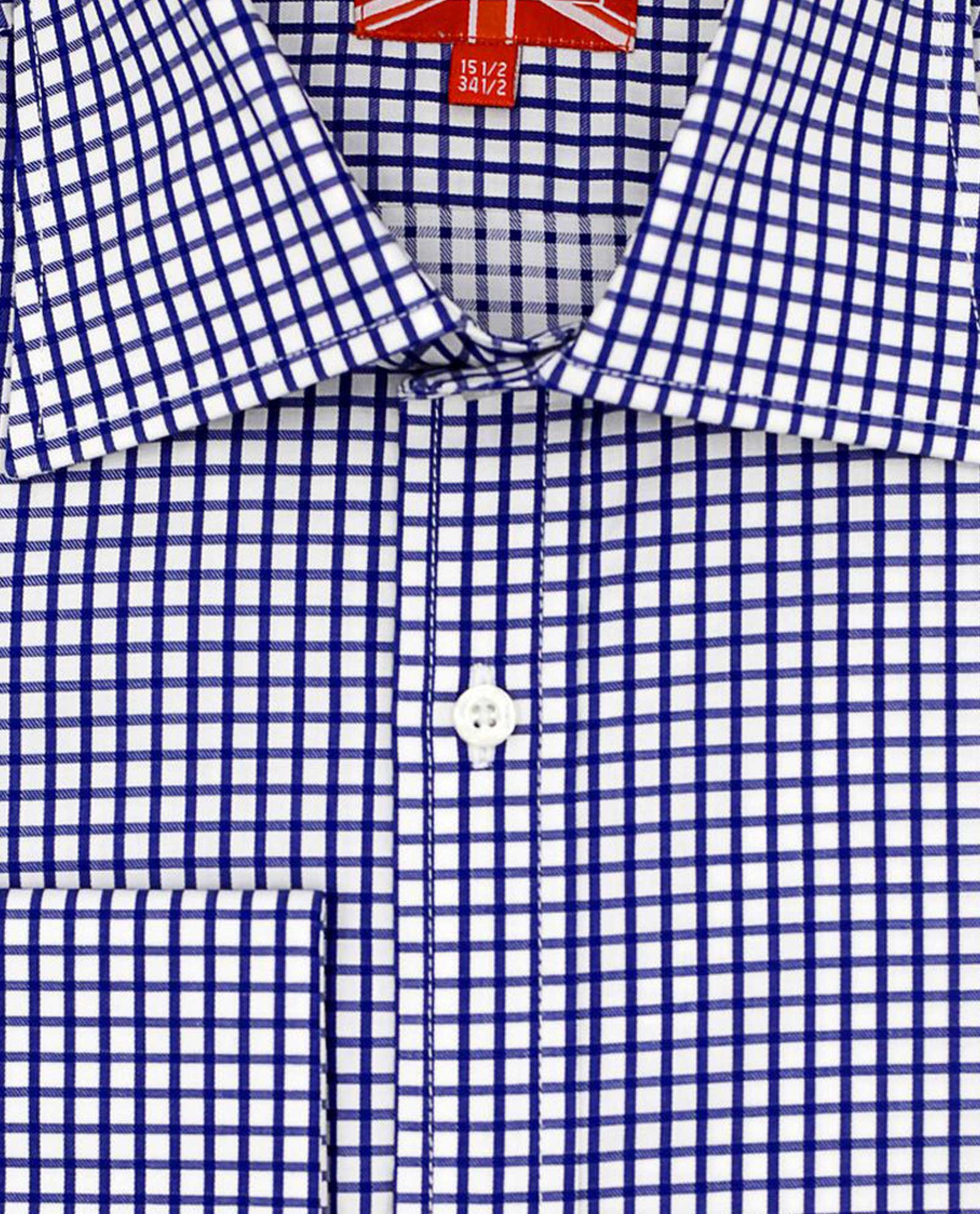 Azure Navy Gingham Shirt