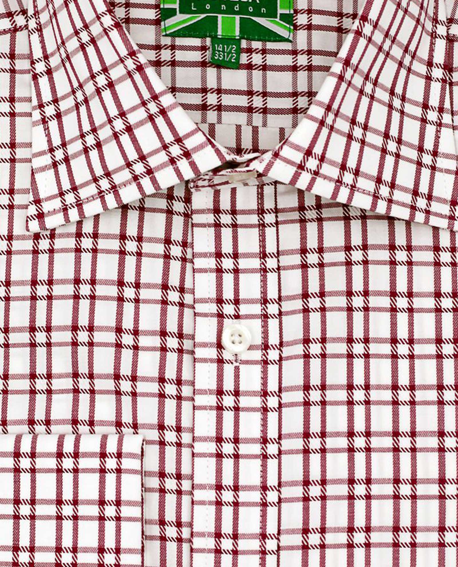 Burgundy Windowpane Shirt