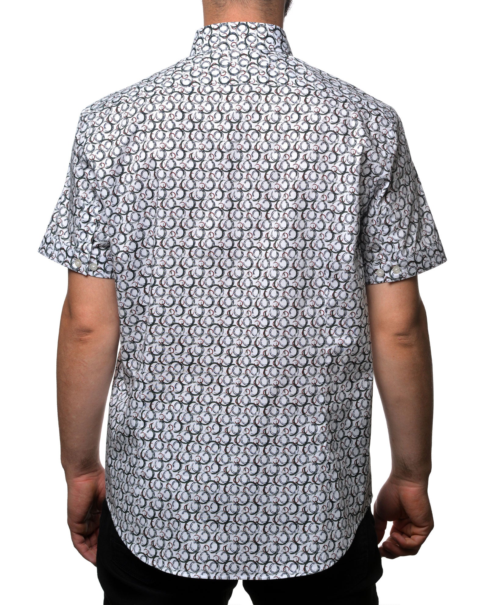 Abstract Circle Pattern Short Sleeve Shirt