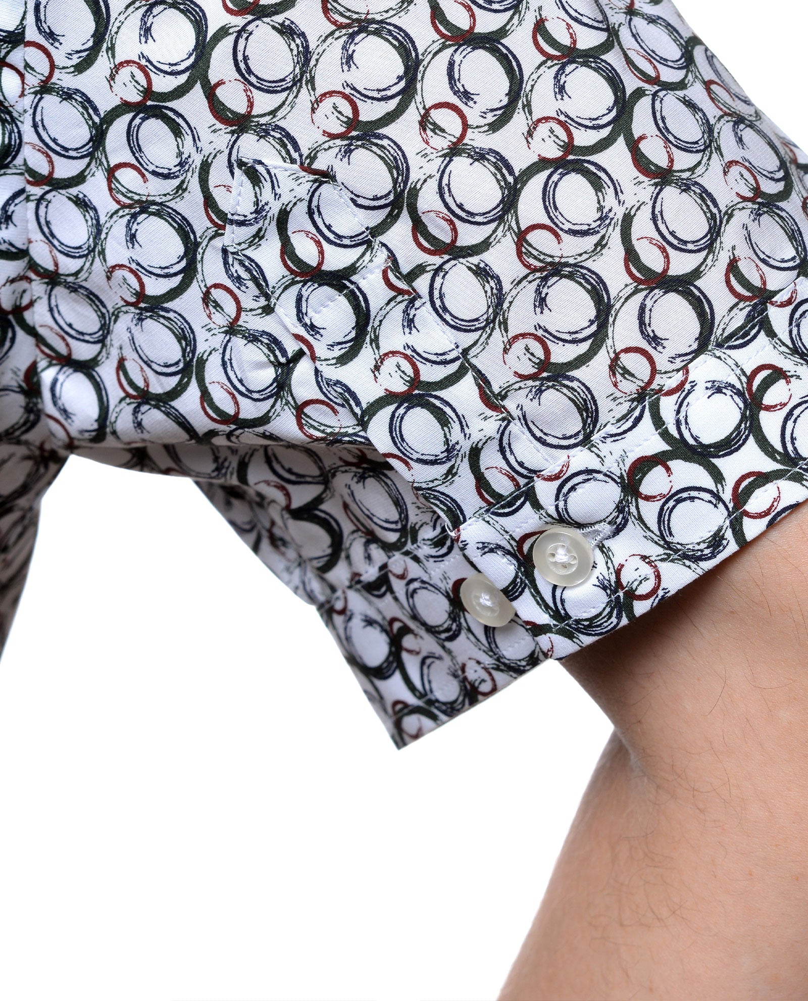 Abstract Circle Pattern Short Sleeve Shirt