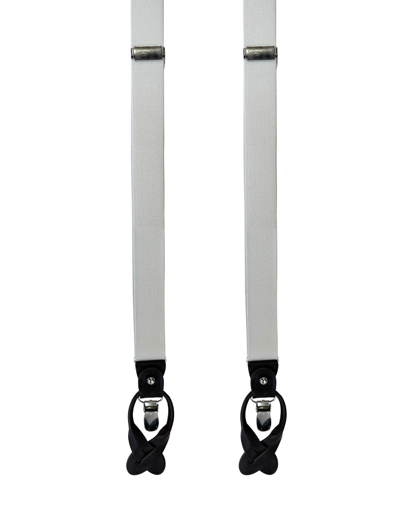 White Combination Braces/Suspenders