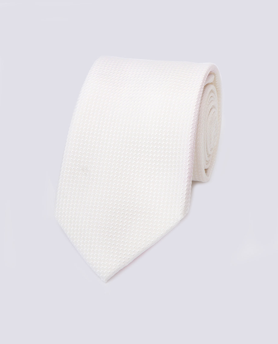 White Silk Tie