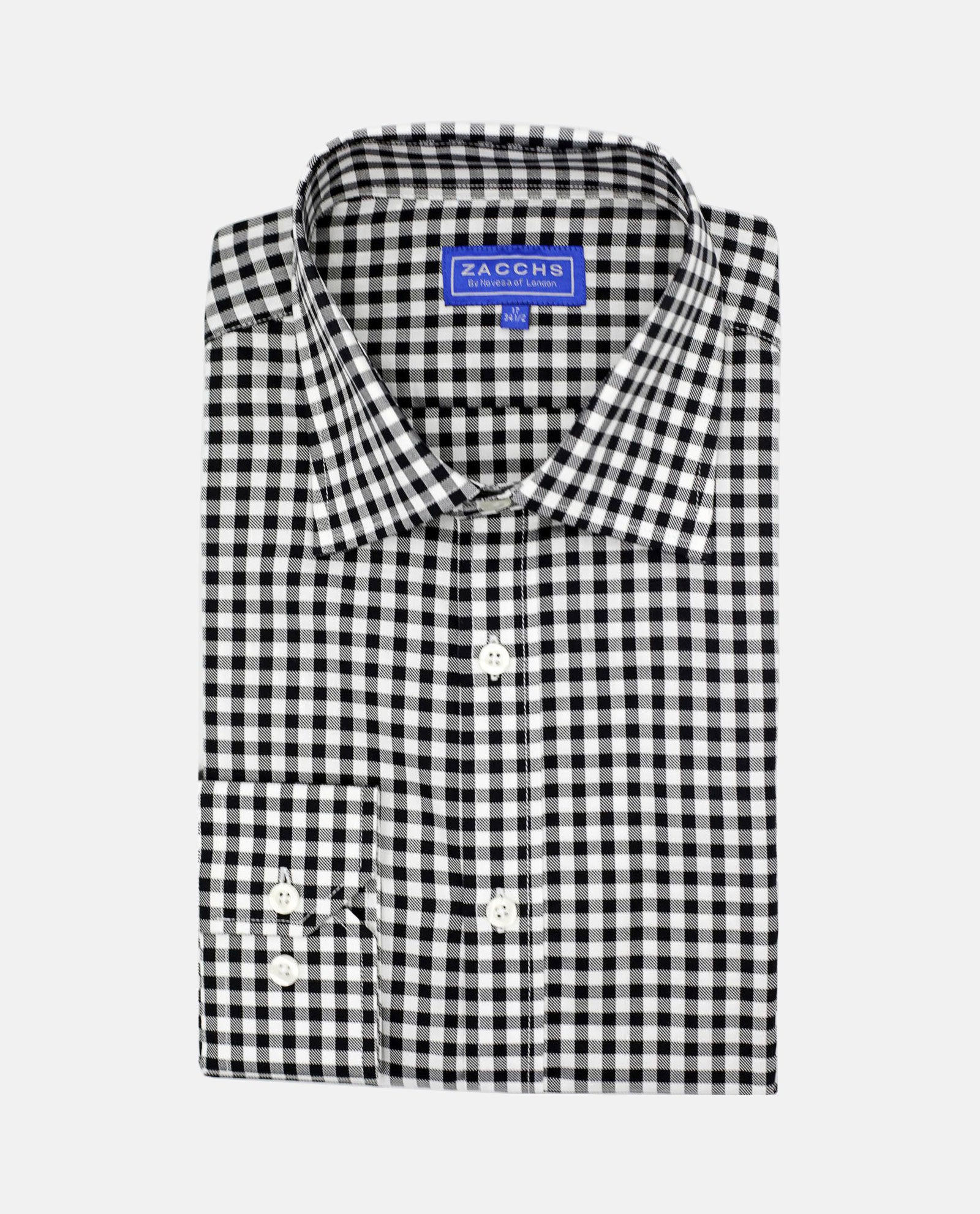 Black and Grey Gingham Shirt