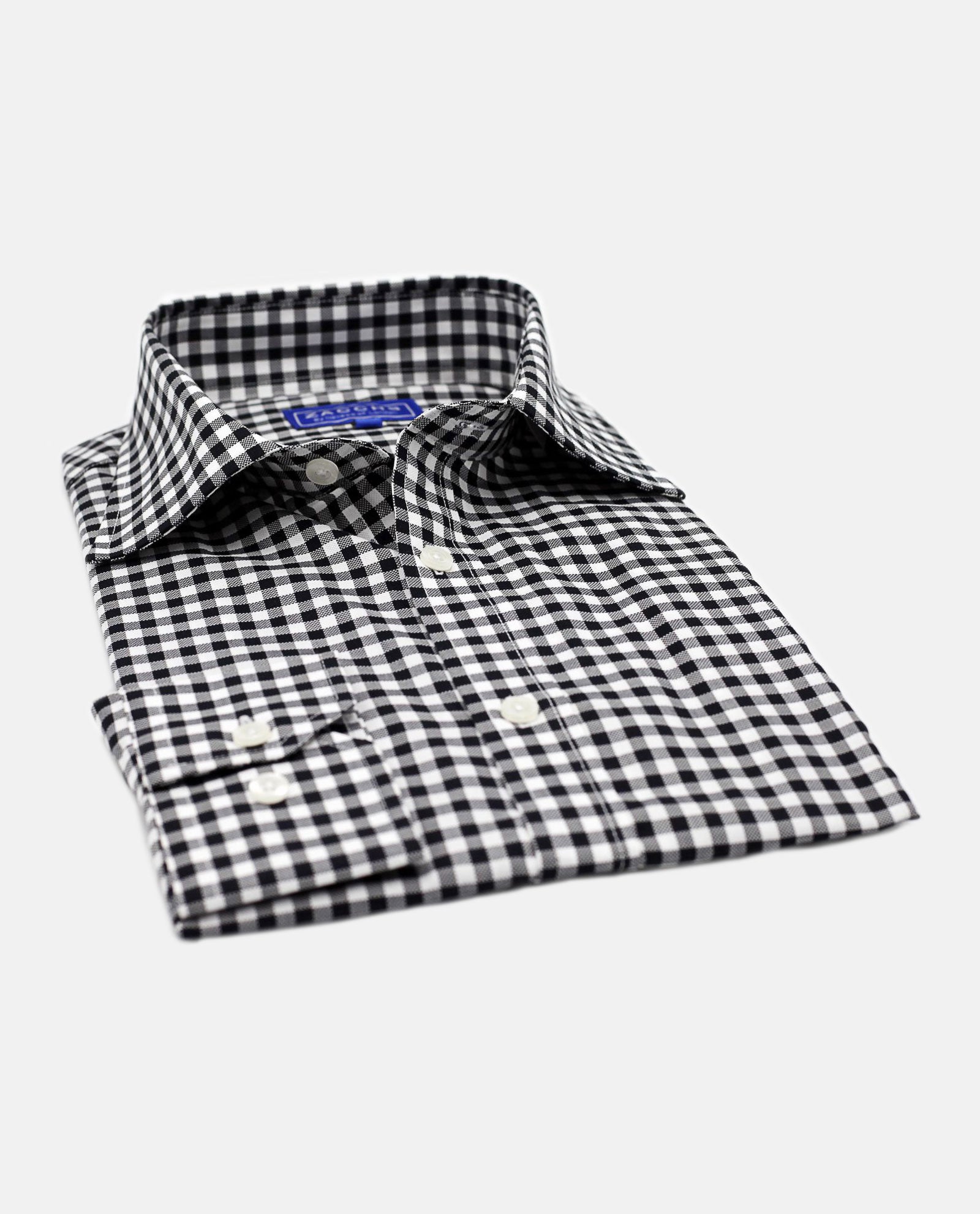 Black and Grey Gingham Shirt