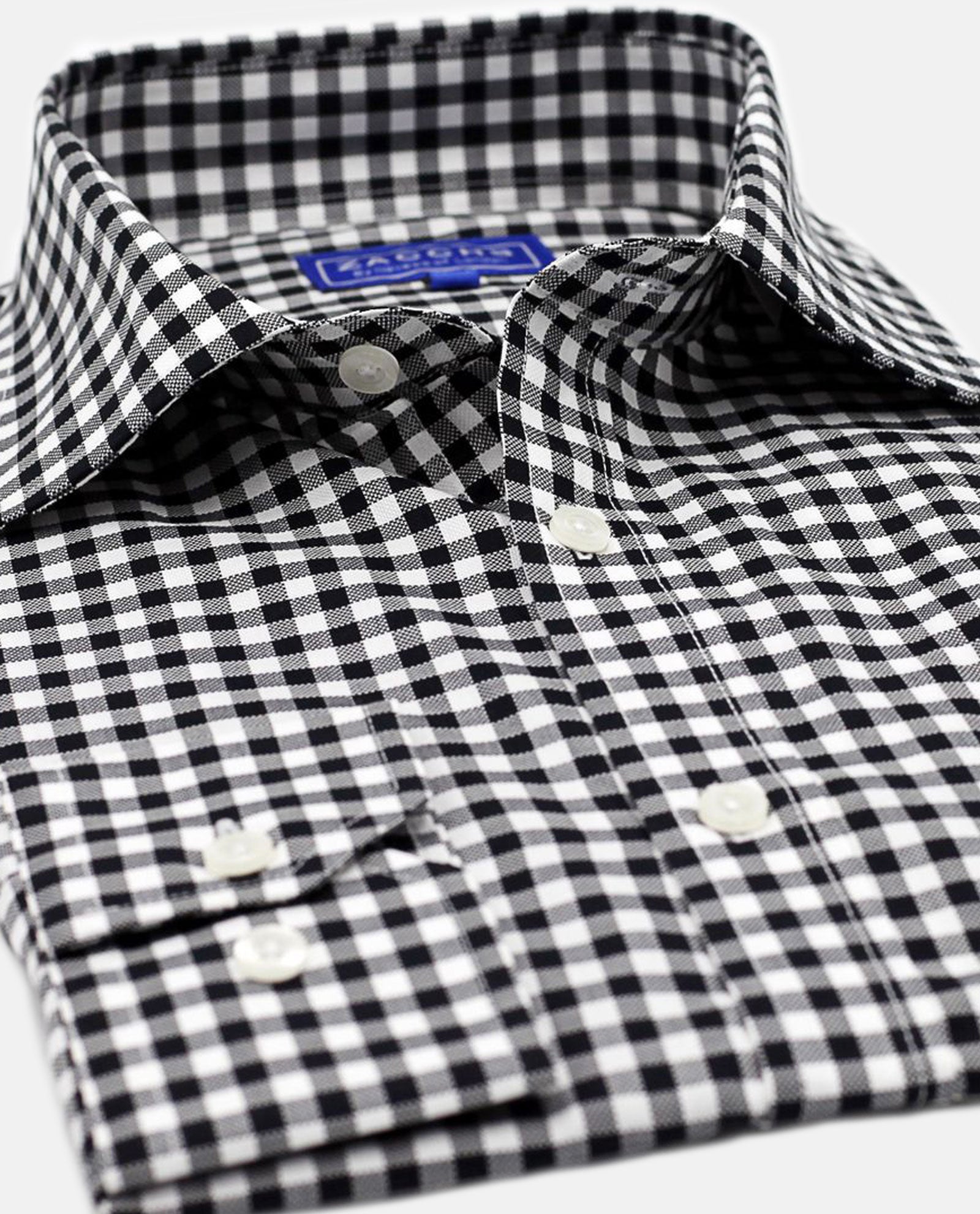 Black and Grey Gingham Shirt