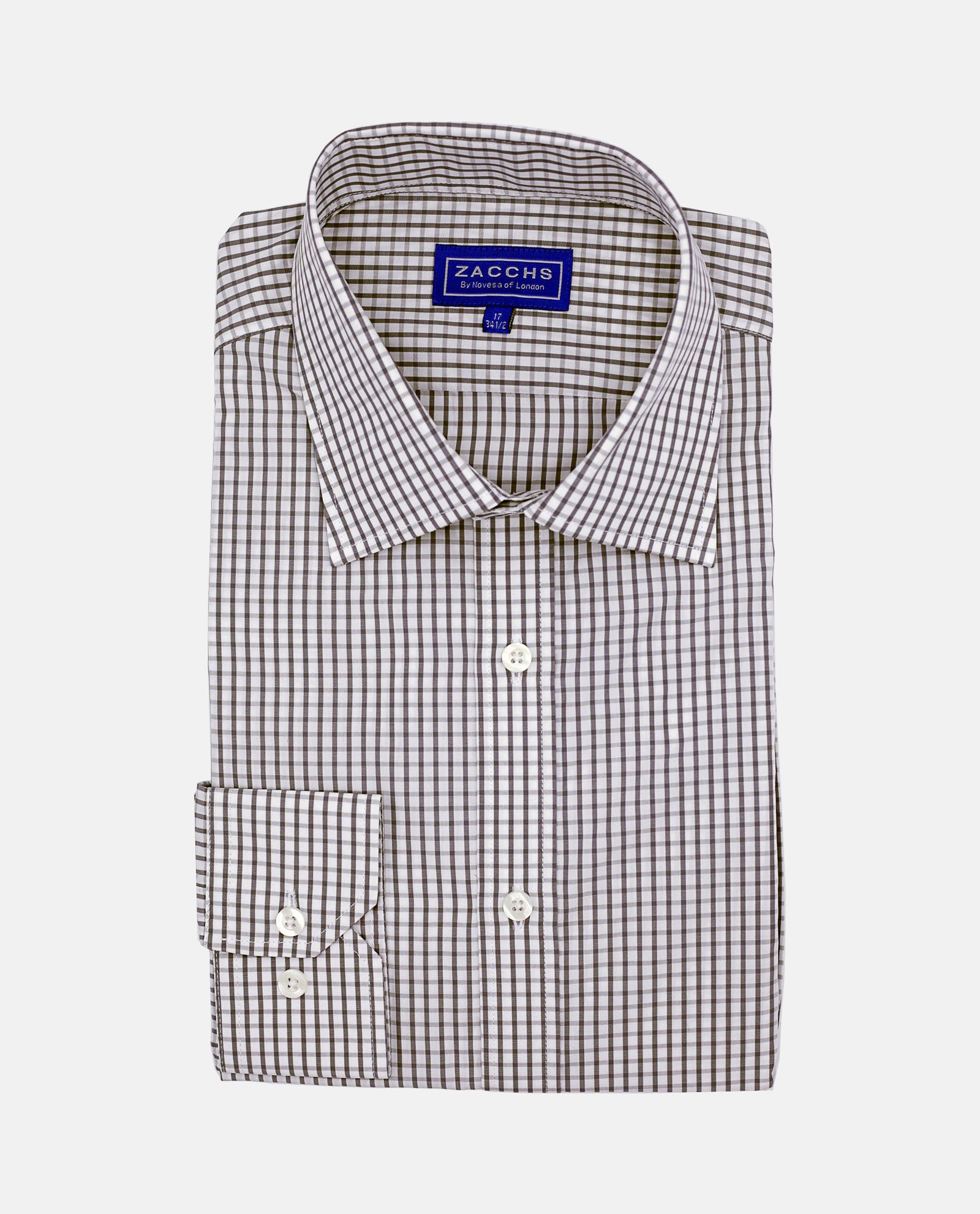 Grey Micro Gingham Shirt