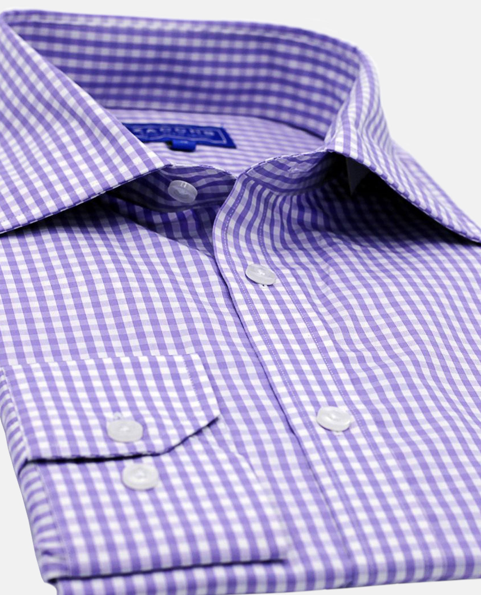 Lavender Gingham Check Shirt