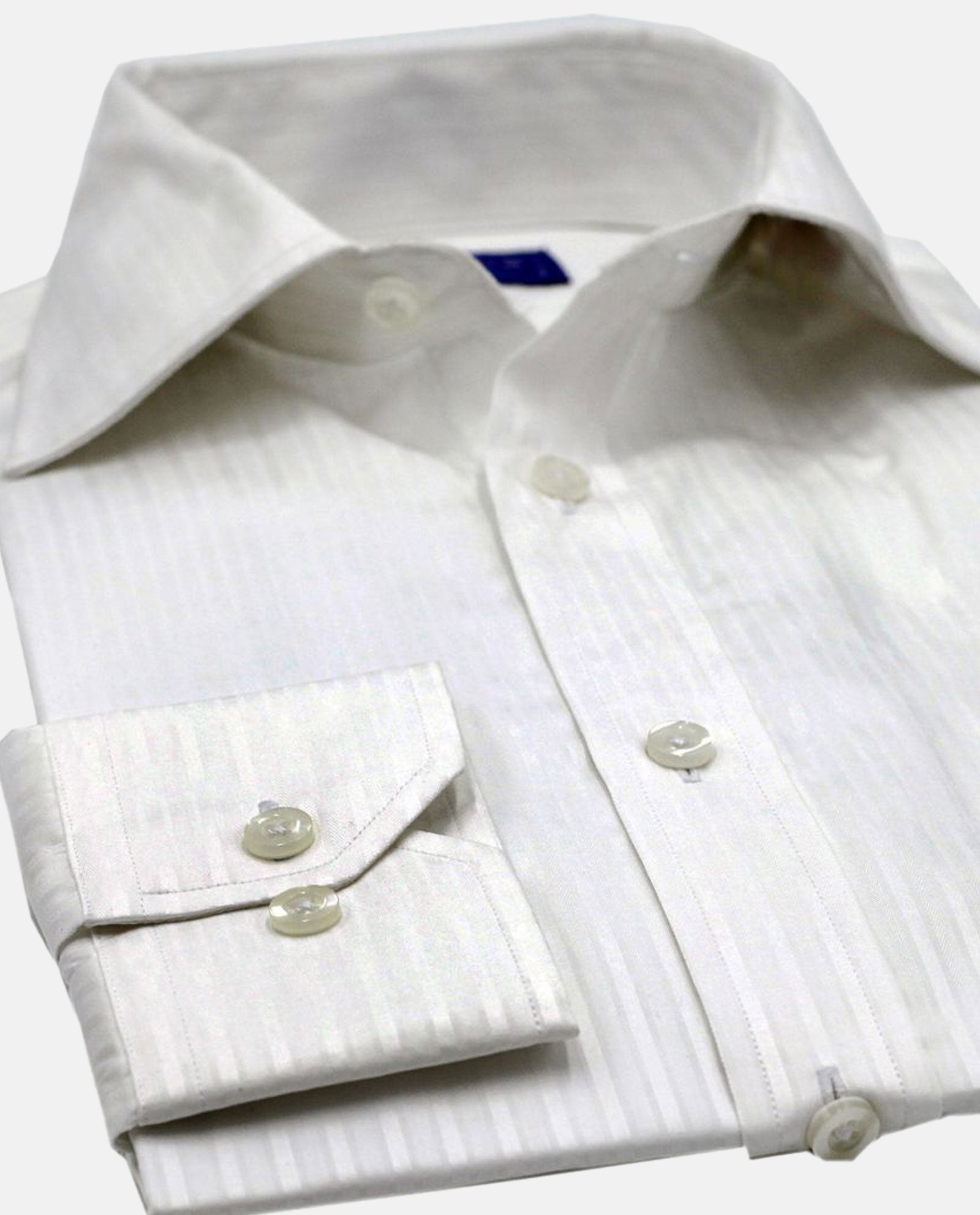 Satin Stripe White Shirt