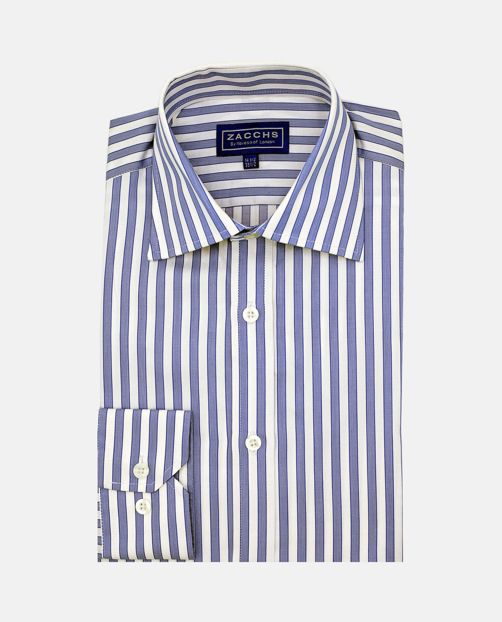 white blue striped dress shirt Wide Blue Stripe Shirt