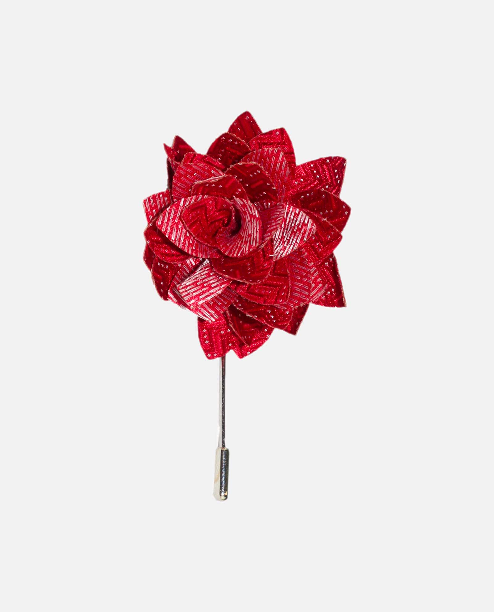 White Accents on Red Lapel Pin