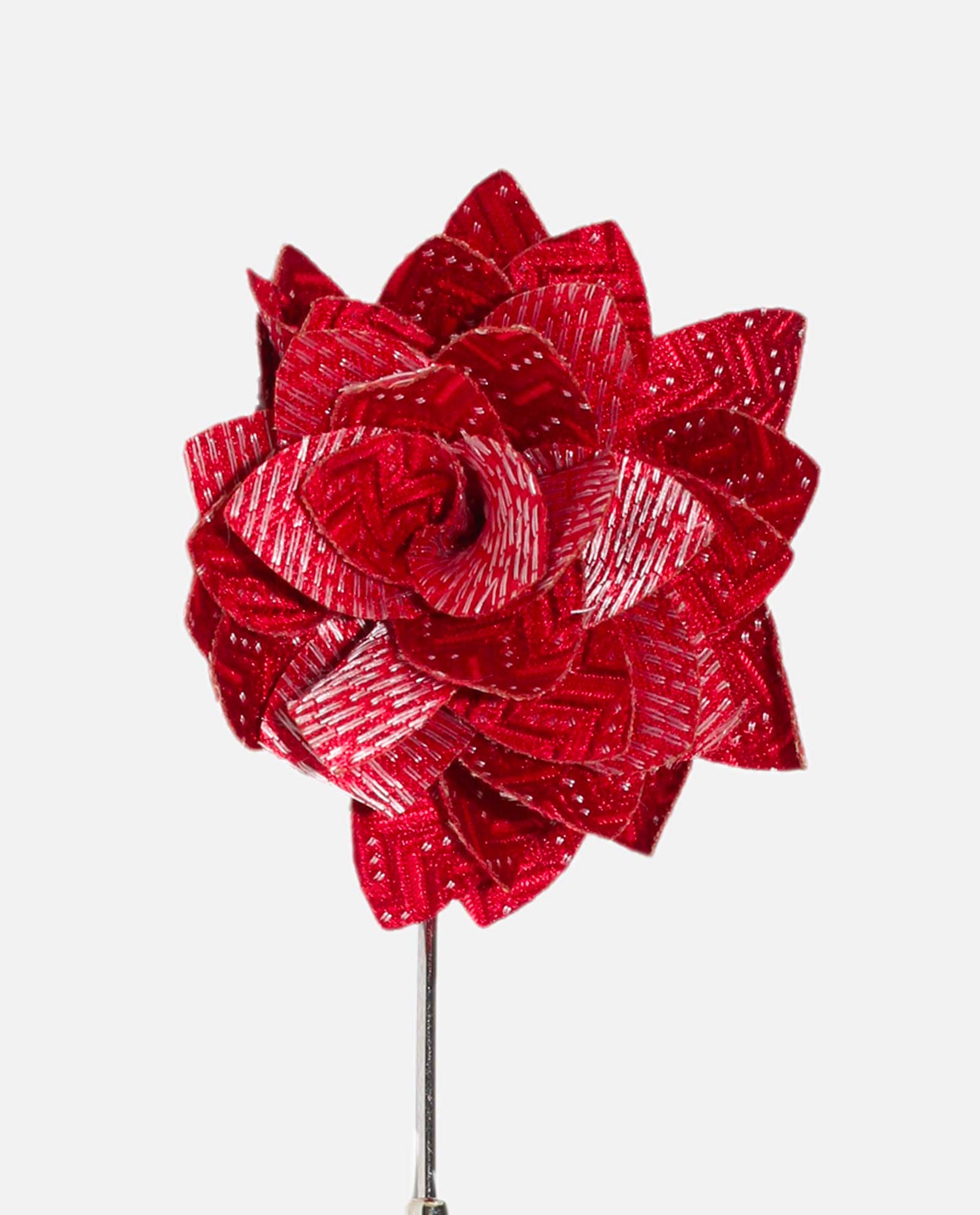 White Accents on Red Lapel Pin