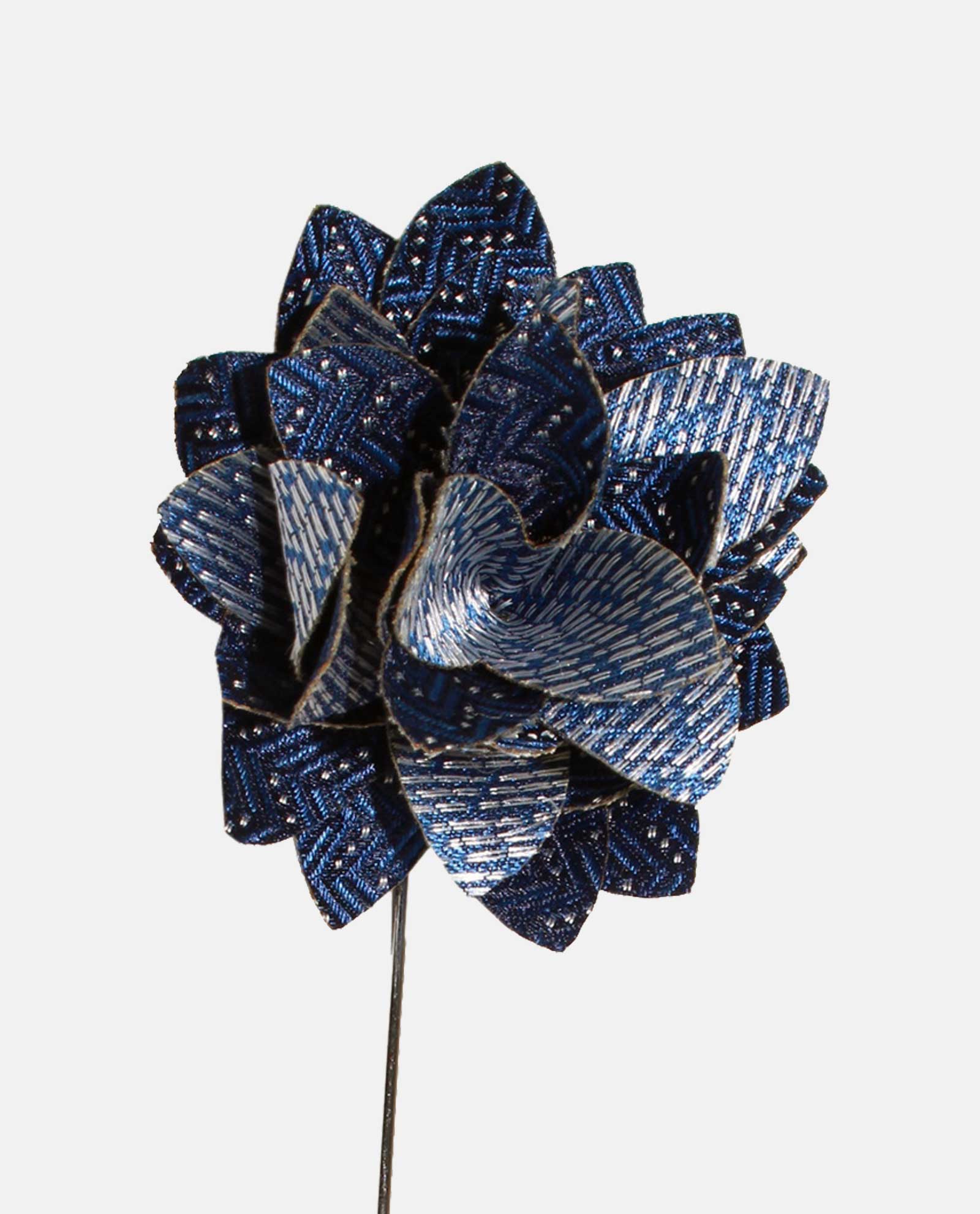 White Pattern on Blue Lapel Pin