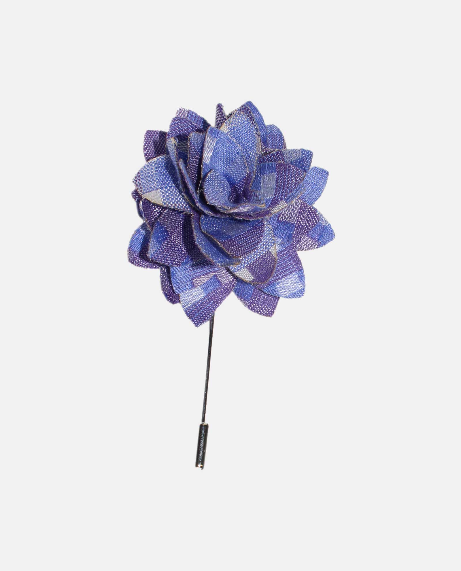 Purple Lilac Gingham Lapel Pin