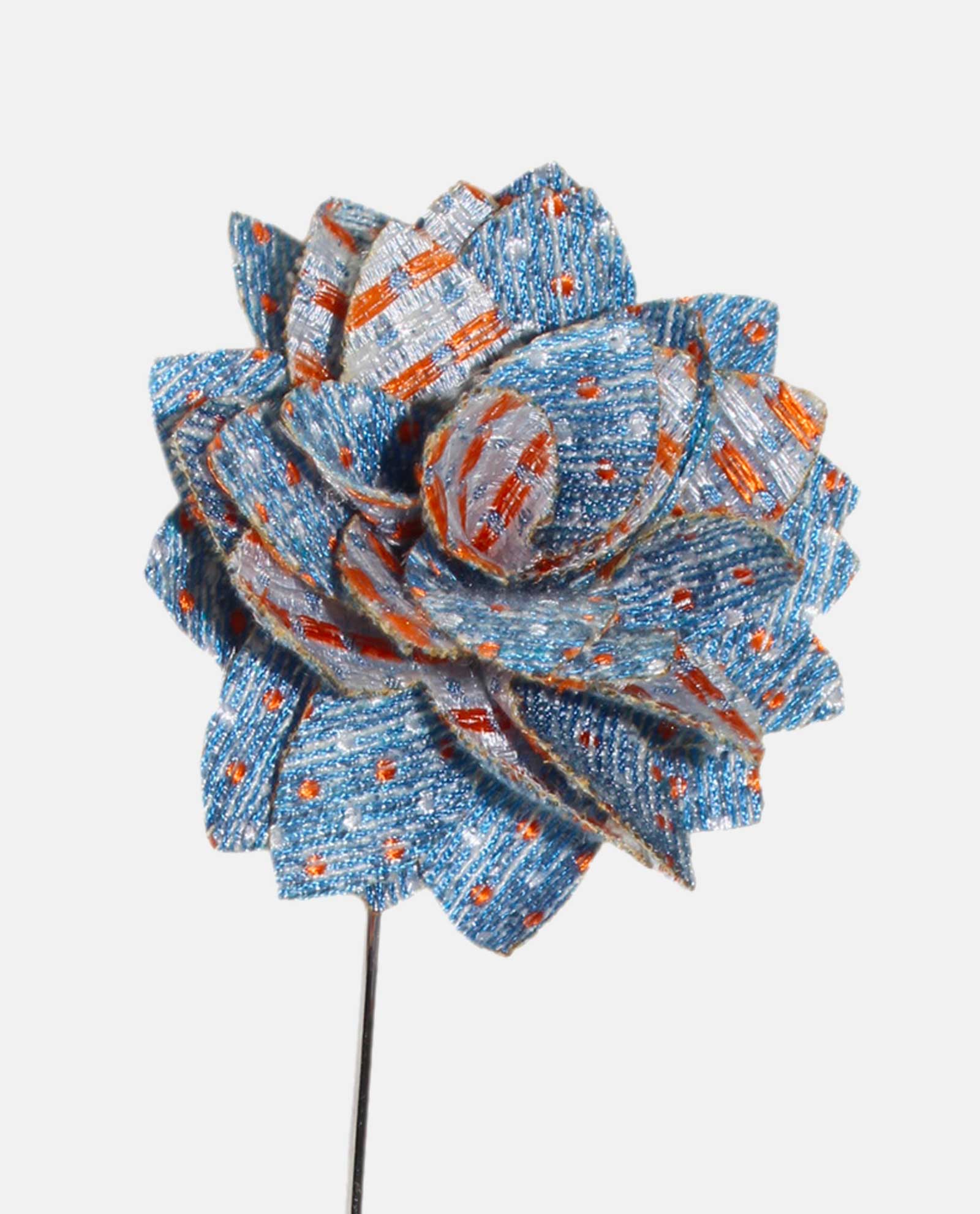 Blue with Orange and White Accents Lapel Pin