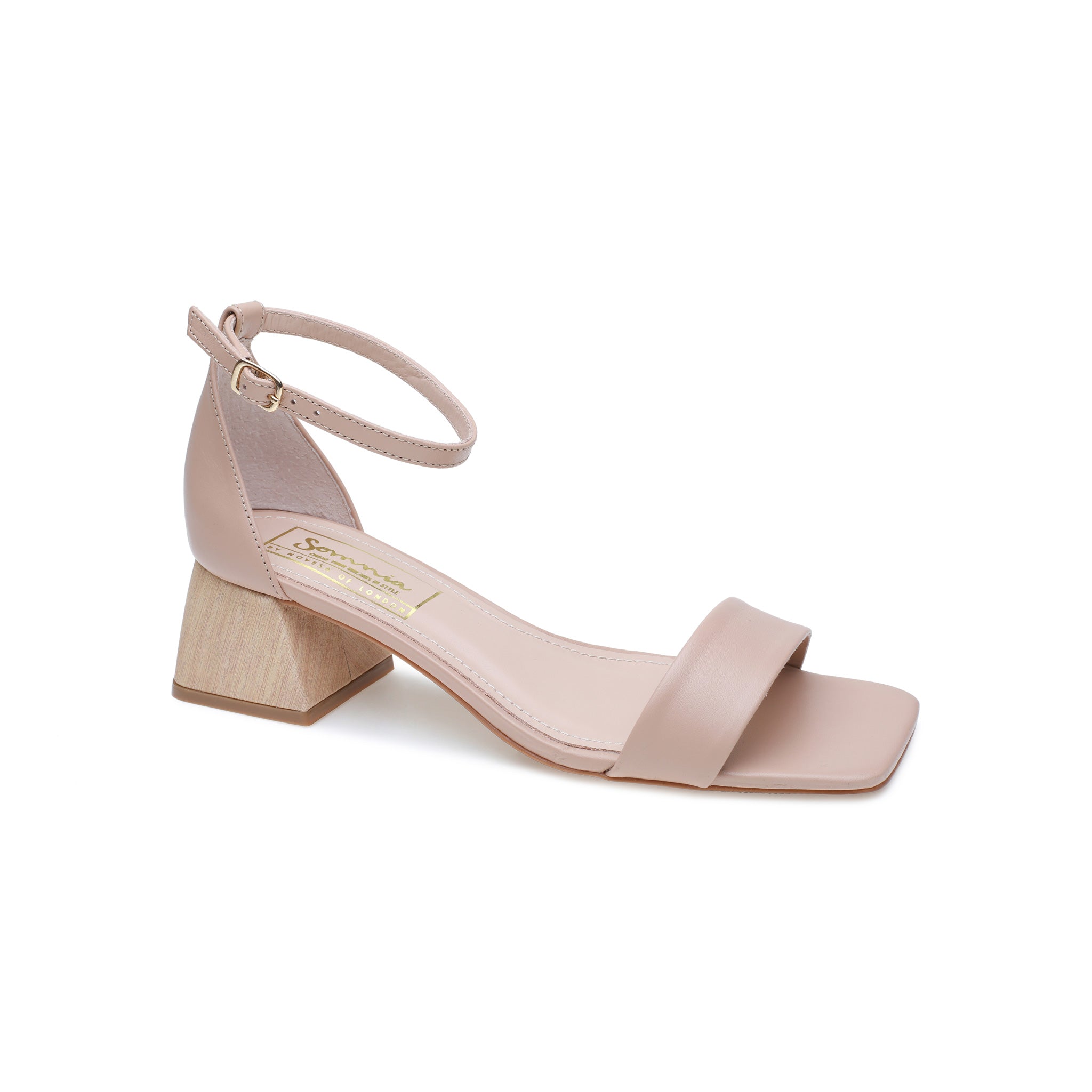 Creme Ankle Strap Heel