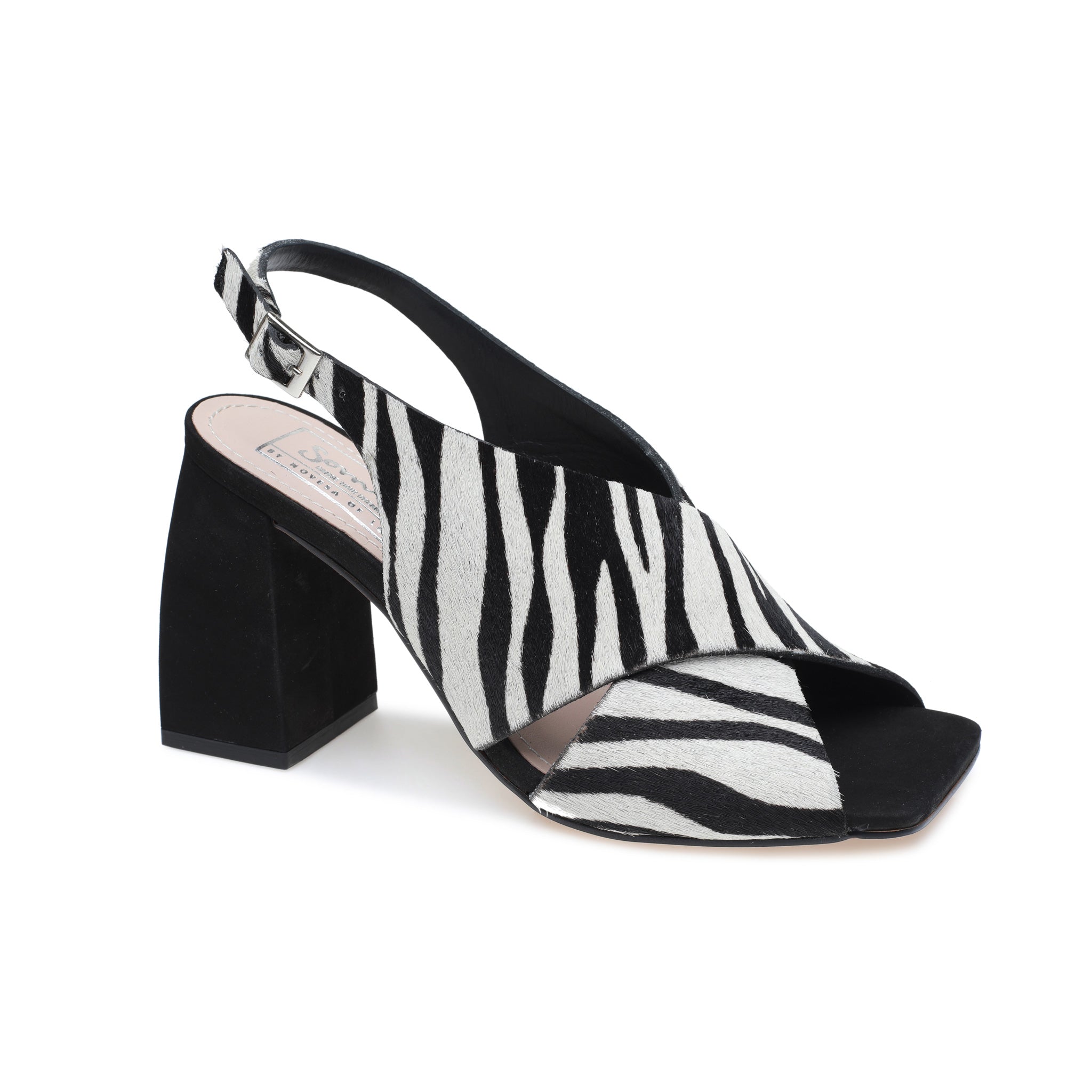 Zebra Print Cross Over Sandals