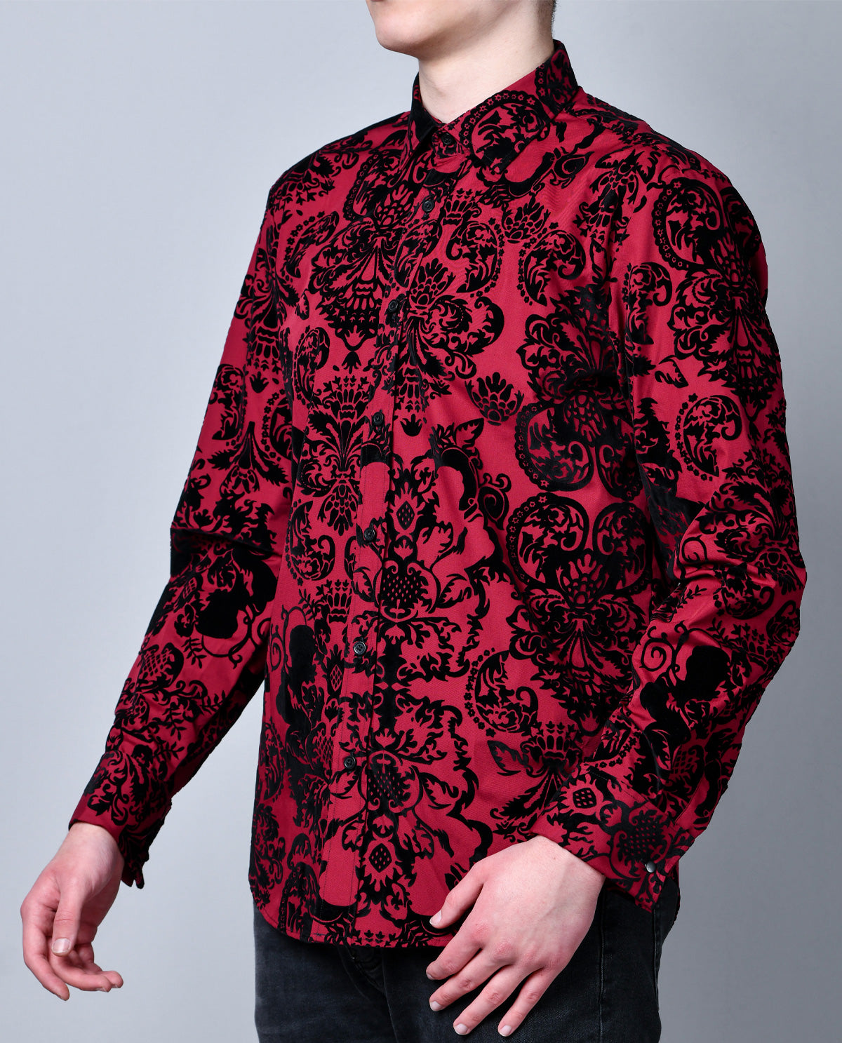 Damask on Red