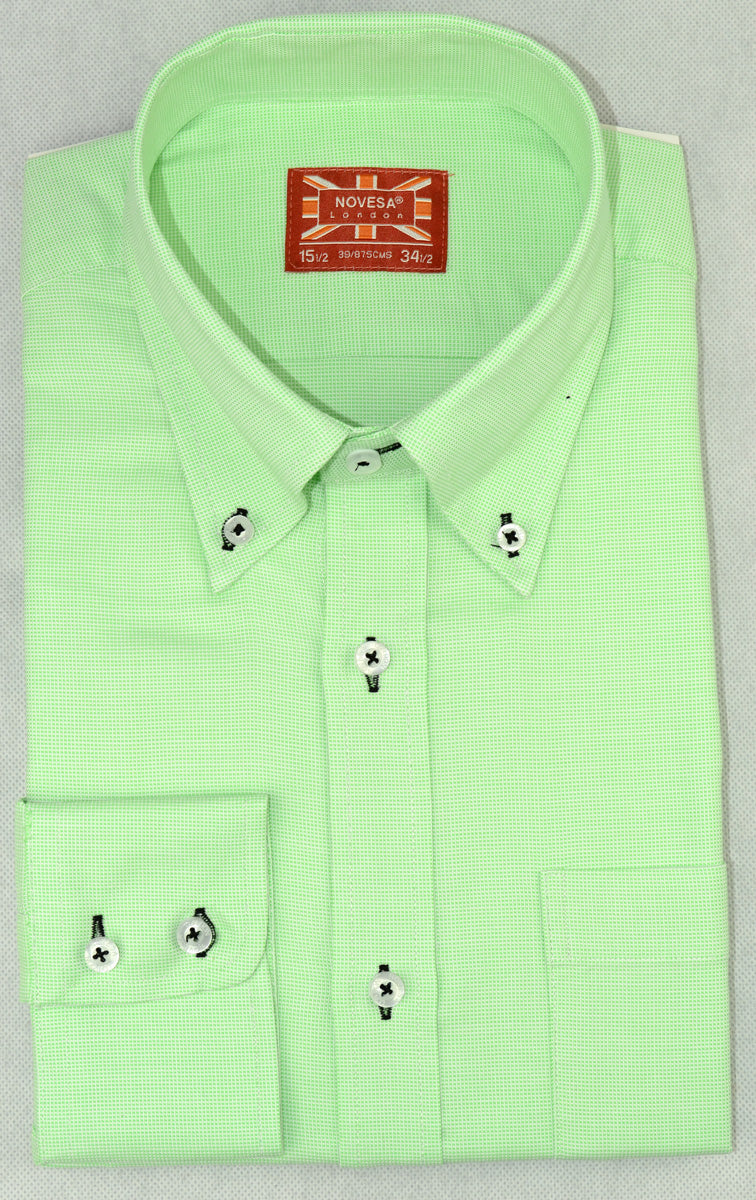 Pinpoint Oxford Button-Down Shirt (Lime)
