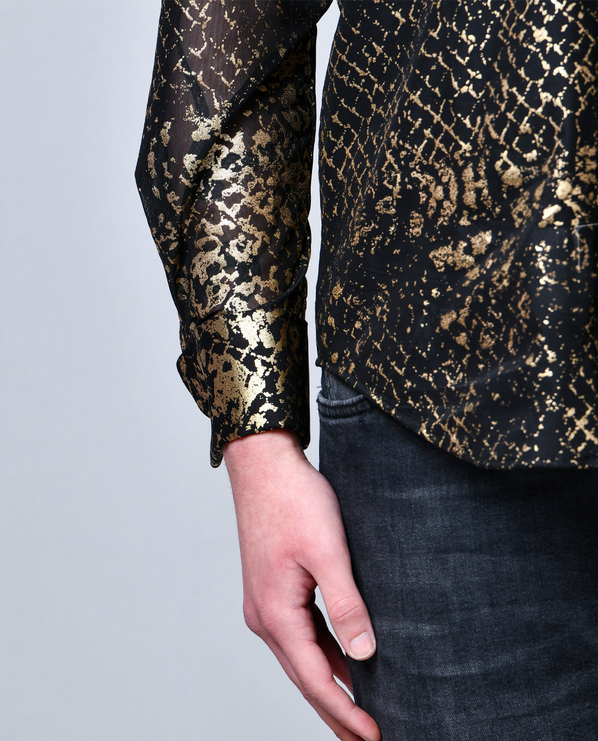 Metallic Gold Grid