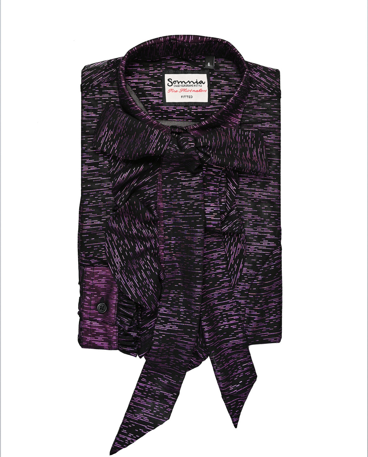 Sheer Black with Purple Slivers