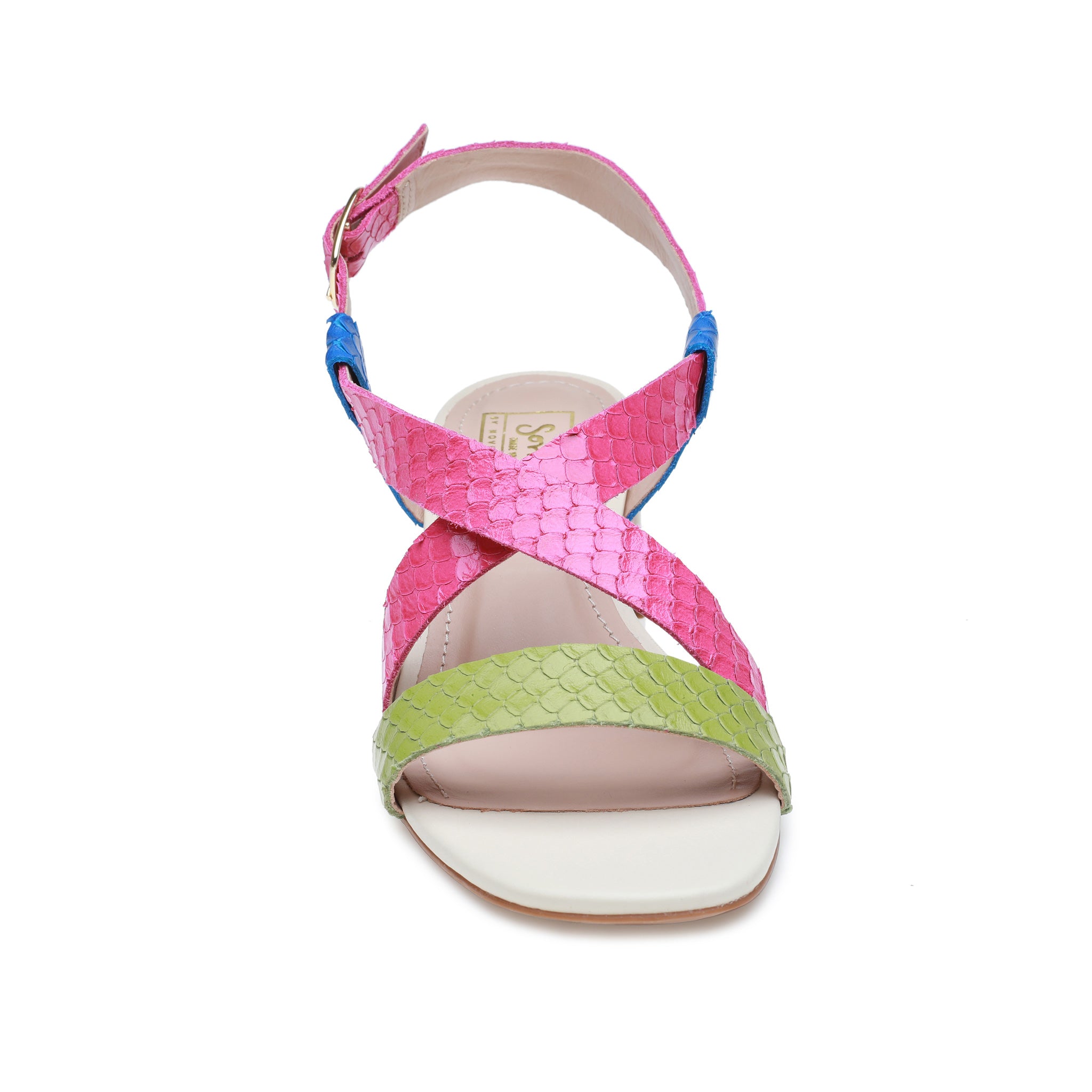 Bright and Bold Cross Over Sandals