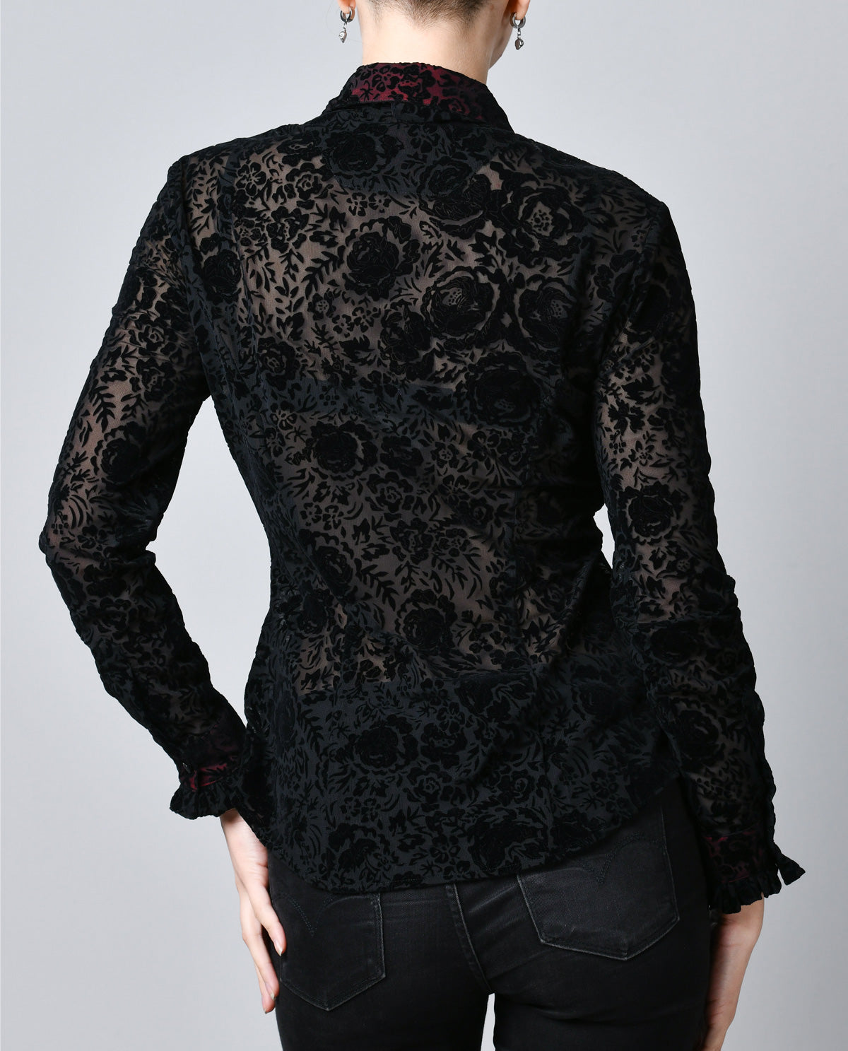 Velvet Flocked Blouse