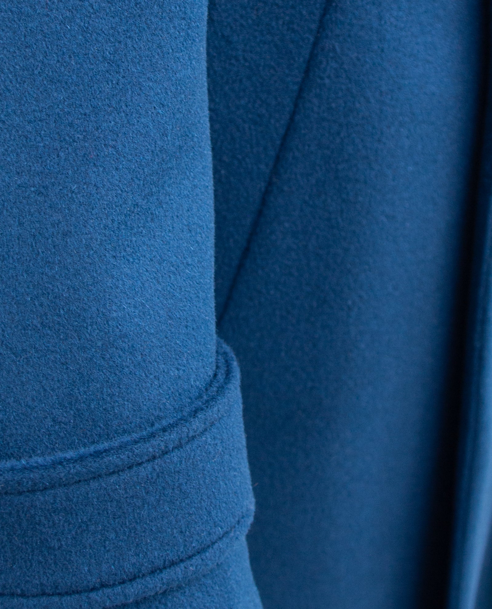 Women's Dark Teal Wool Wrap Overcoat