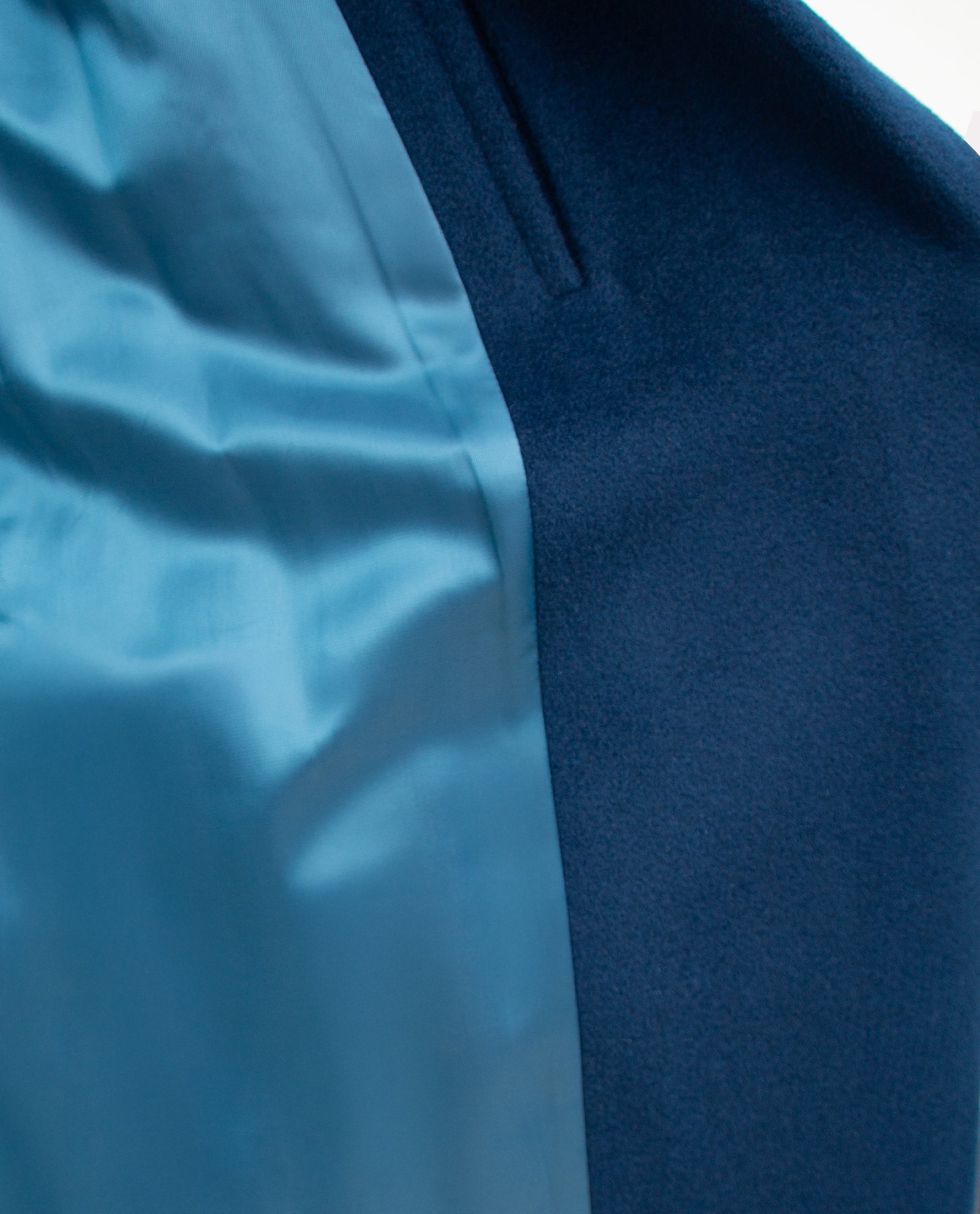 Women's Dark Teal Wool Wrap Overcoat