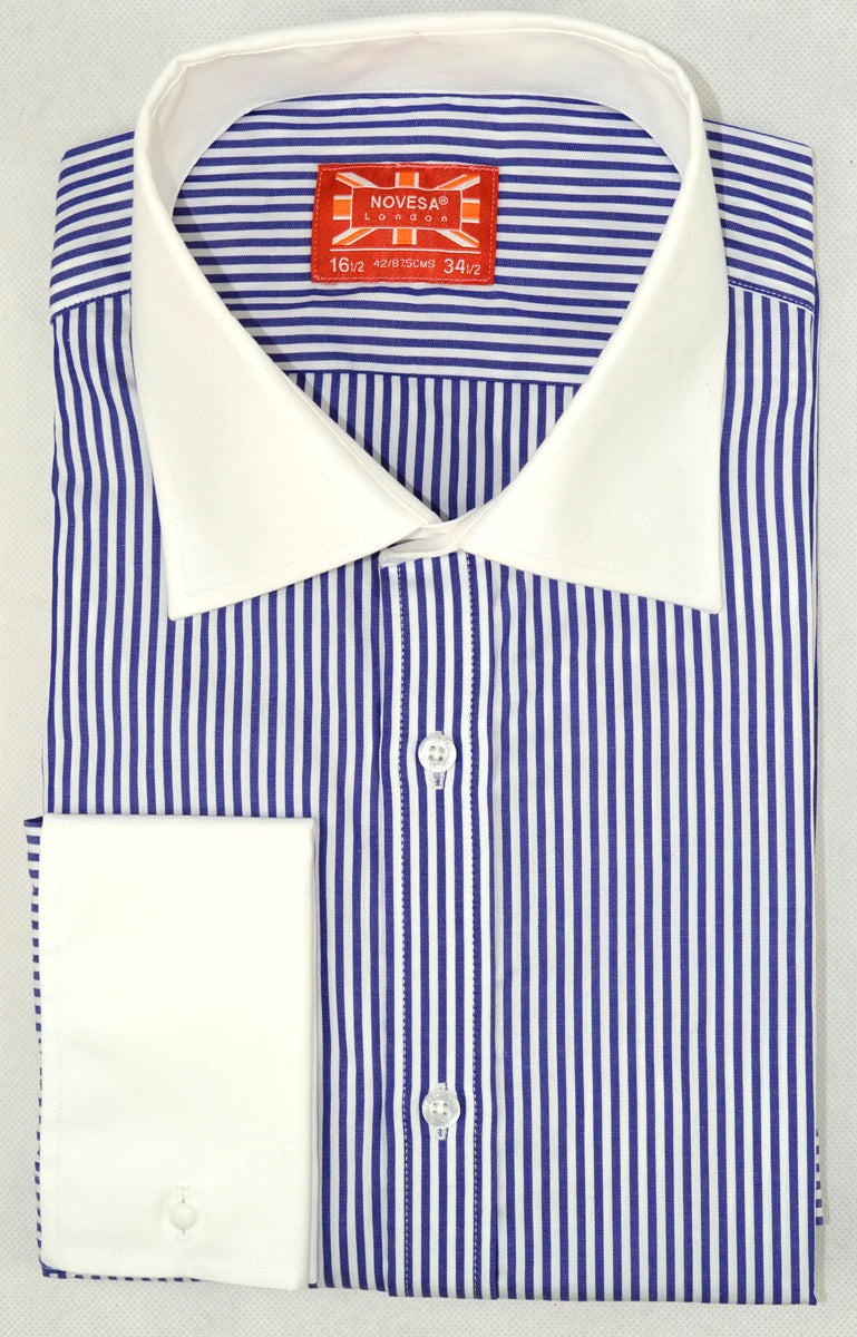 Blue and White Stripe Shirt