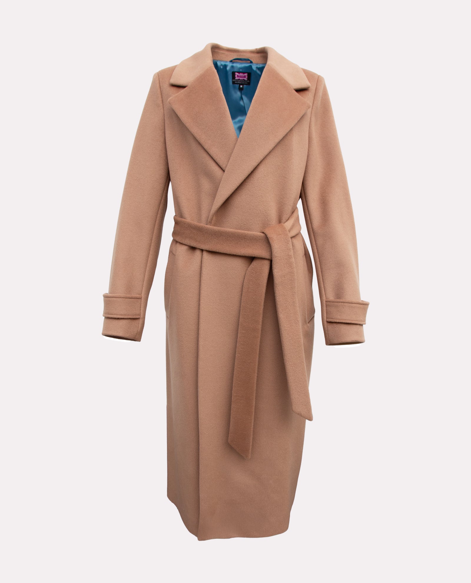 Women's Camel Wool Wrap Overcoat