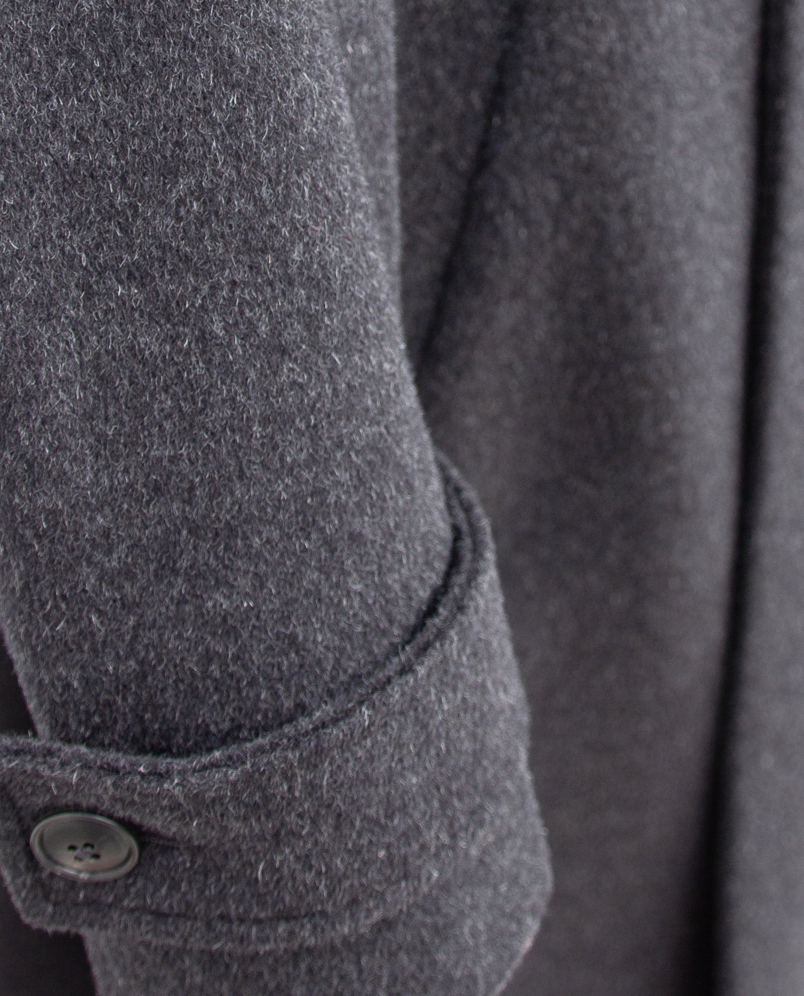 Women's Dark Heather Wool Wrap Overcoat