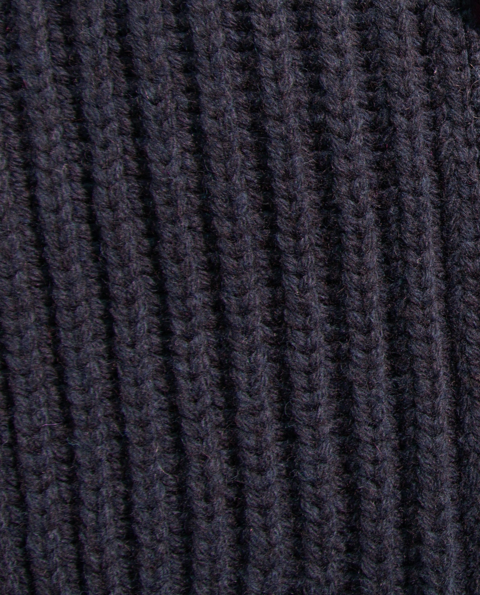 Heavy Lambswool Chunky Knit Cardigan - Navy